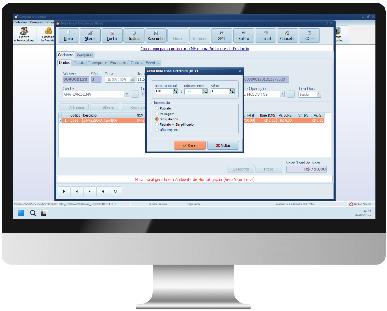 Danfe_Simplificado_Gestão | Datacaixa