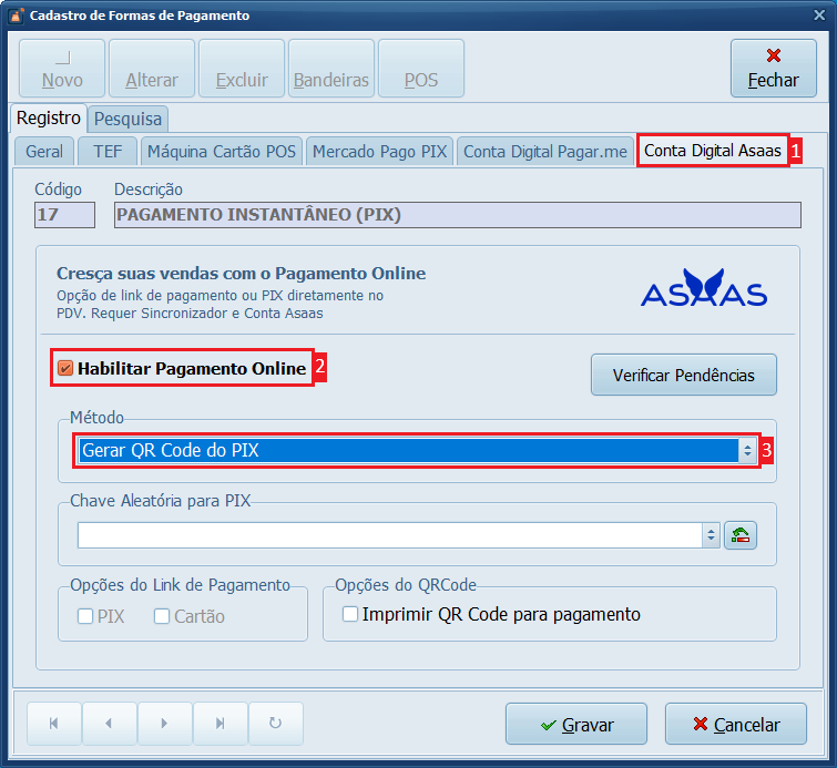 Habilitar Pagamento Online_Asaas_Pix_Método | Datacaixa