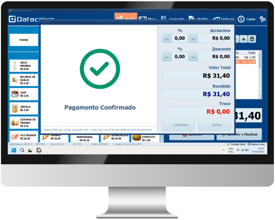 Pagamento Confirmado_Asaas Pix_Datacaixa PDV | Datacaixa Pagamento Online