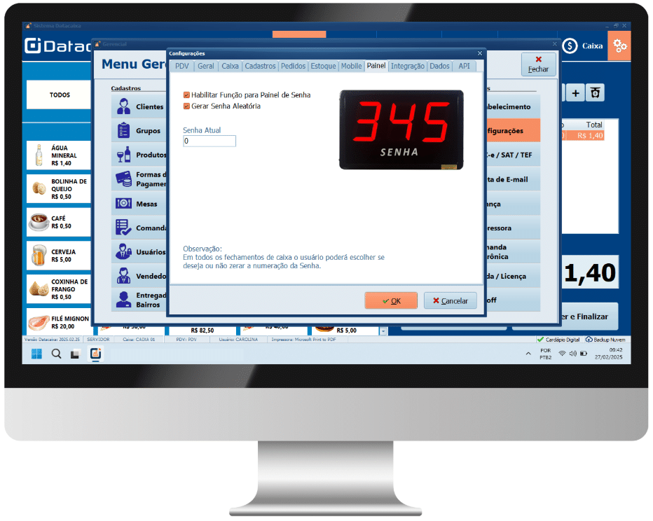 Painel de Senha_Aleatória_Datacaixa PDV | Datacaixa