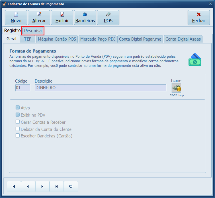 Pesquisa_Formas de Pagamento_PDV | Datacaixa