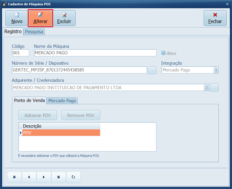 Alterar_POS_Modo de Operação | Datacaixa