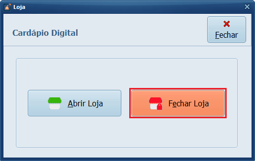 Fechar Loja_Cardápio Digital | Datacaixa