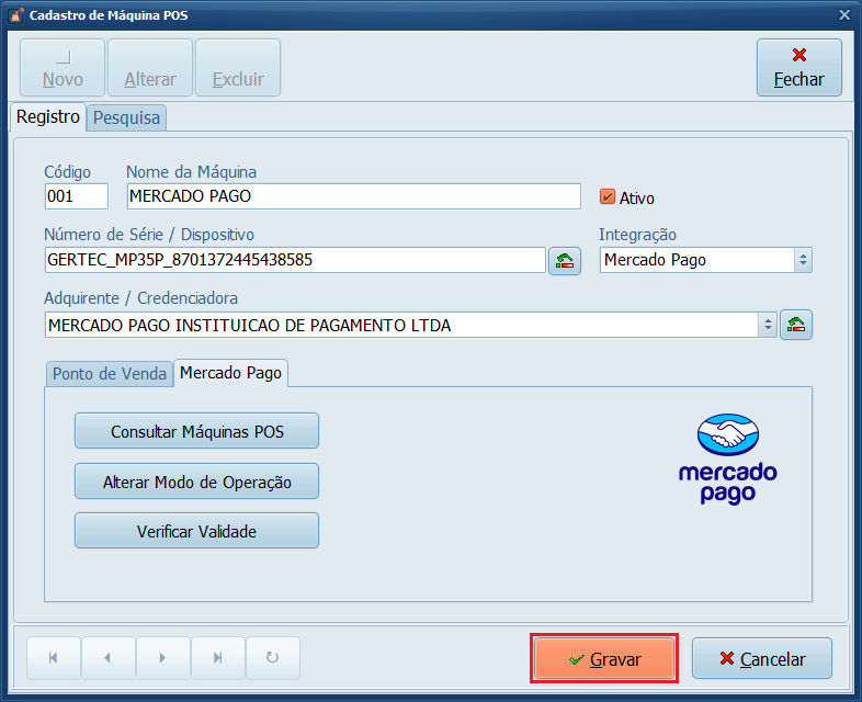 Modo de Operação_Gravar_POS | Datacaixa