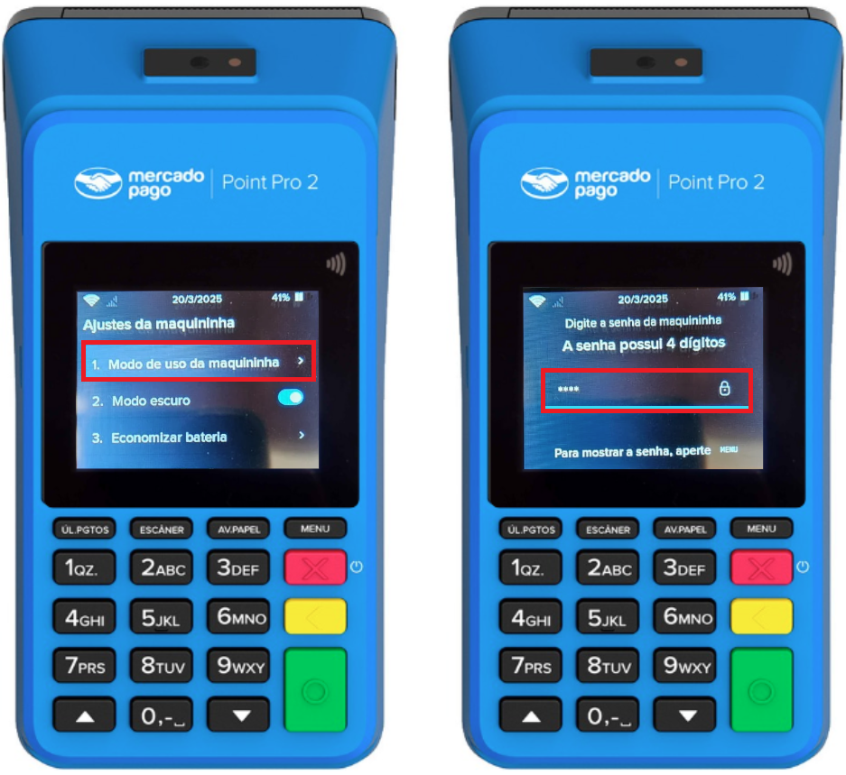 Modo de uso_Senha_POS_Mercado Pago | Datacaixa Modo de Operação POS
