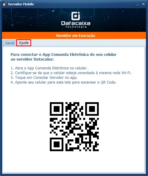 Datacaixa Comanda Mobile - Servidor Mobile QR Code