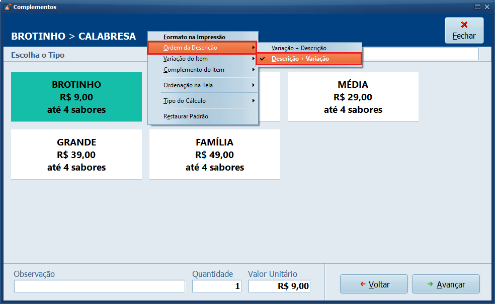 Ordem da Descrição_Descrição + Variação | Datacaixa