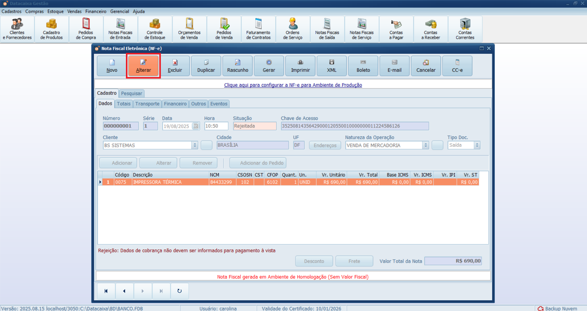 alterar_nf-e | Datacaixa