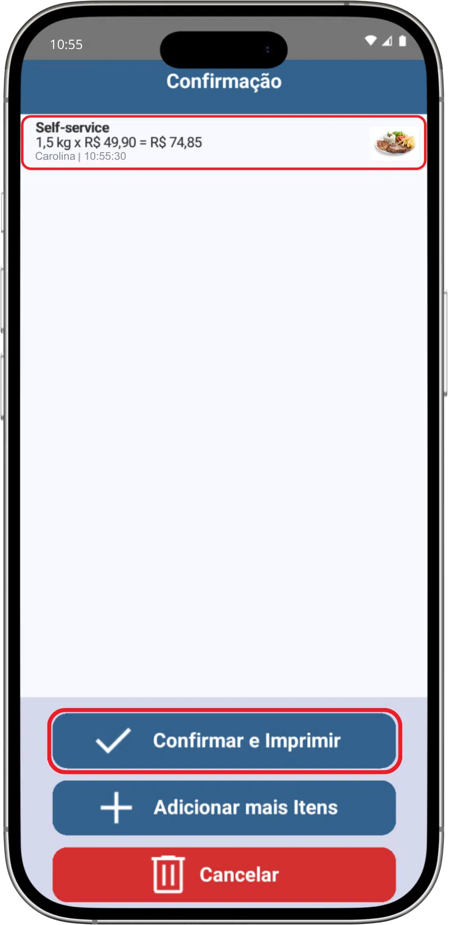 quantidade fracionada.