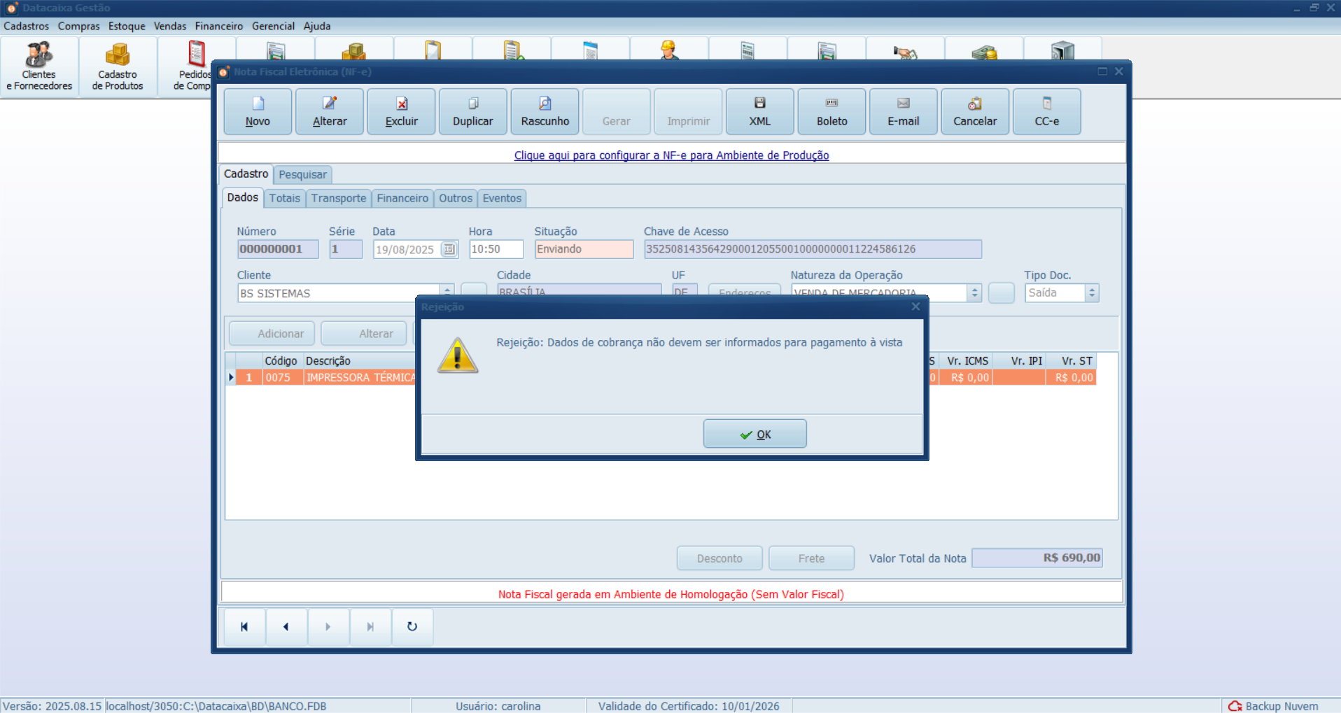 rejeição-dados-de-cobrança-não-devem-ser-informados-para-pagamento-à-vista | Datacaixa